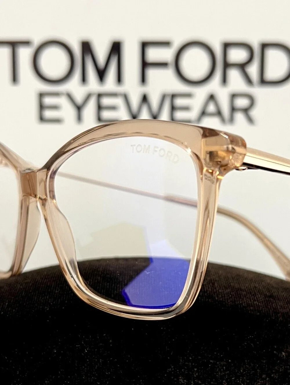 Tom Ford TF5687-B 045 Translucent Brown Eyeglasses / Authentic Luxury Designer